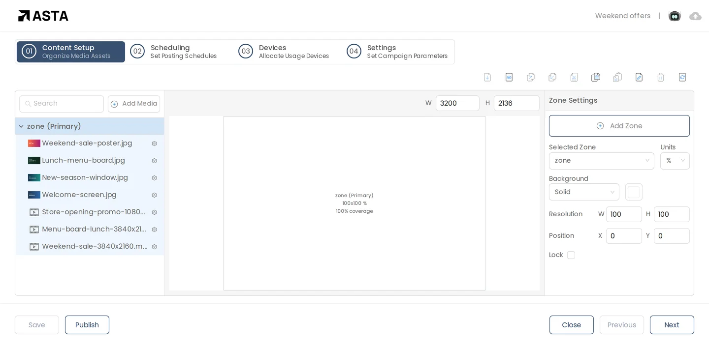 The campaign editor with files added